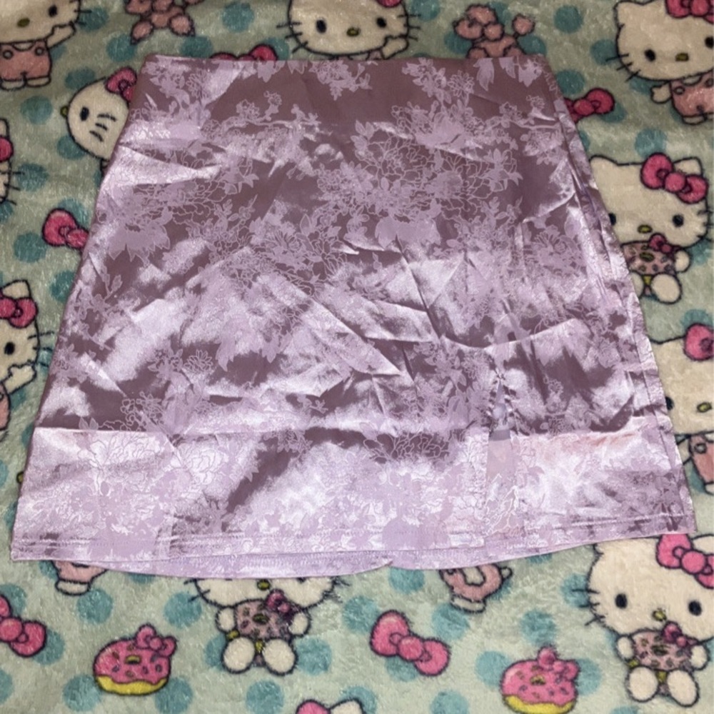 Y2k Purple Velvet Side slit skirt